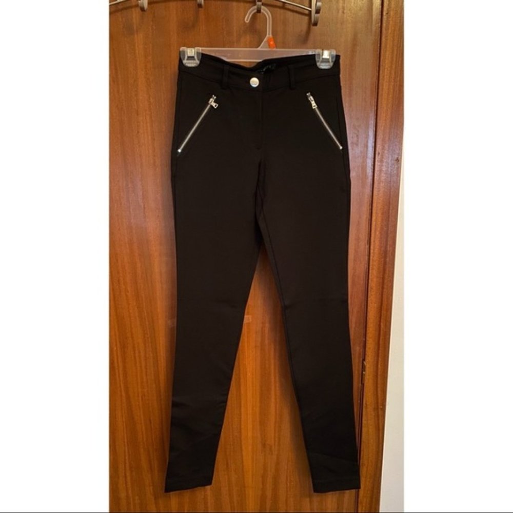 Dynamite Black Skinny Pants with Zipper Pockets
